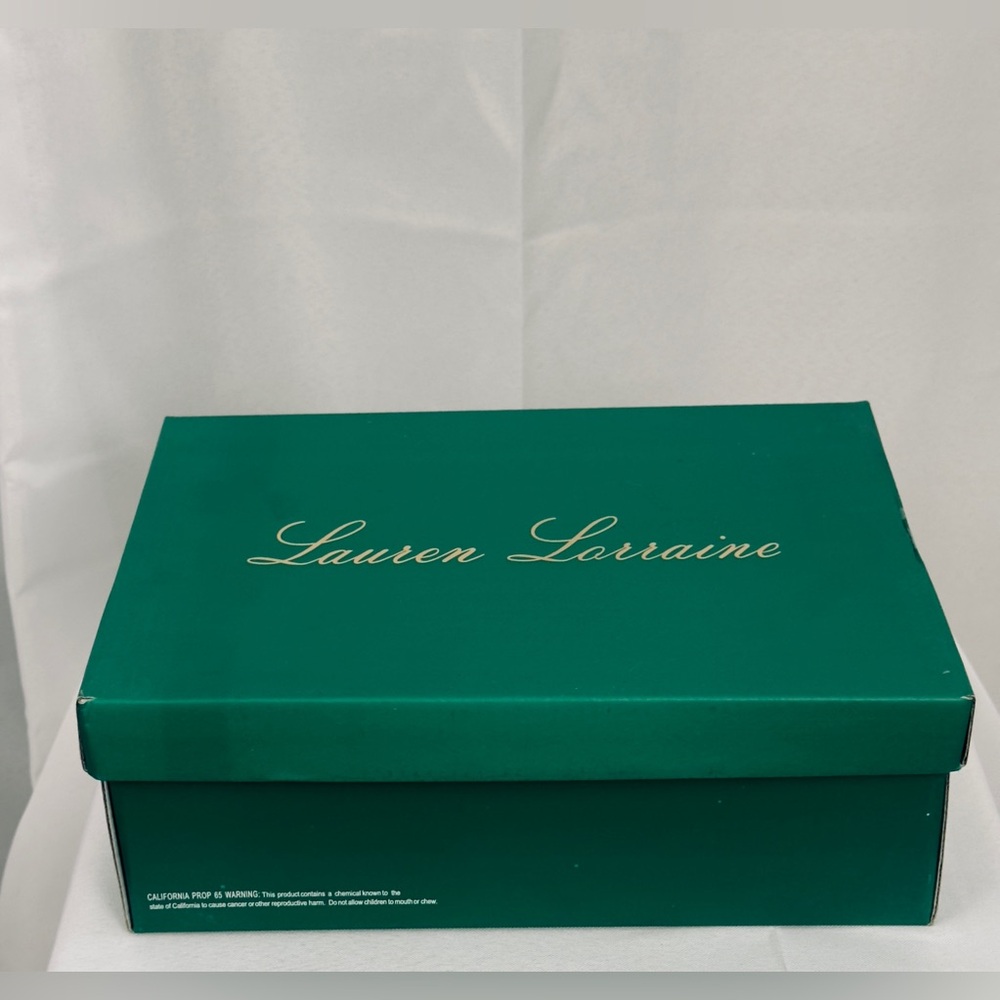 LAUREN LORRAINE FIESTA PEARL EMBELLISHED ANKLE WRAP DRESS HEELS US. 7 & 8    NWT - Picture 14 of 14